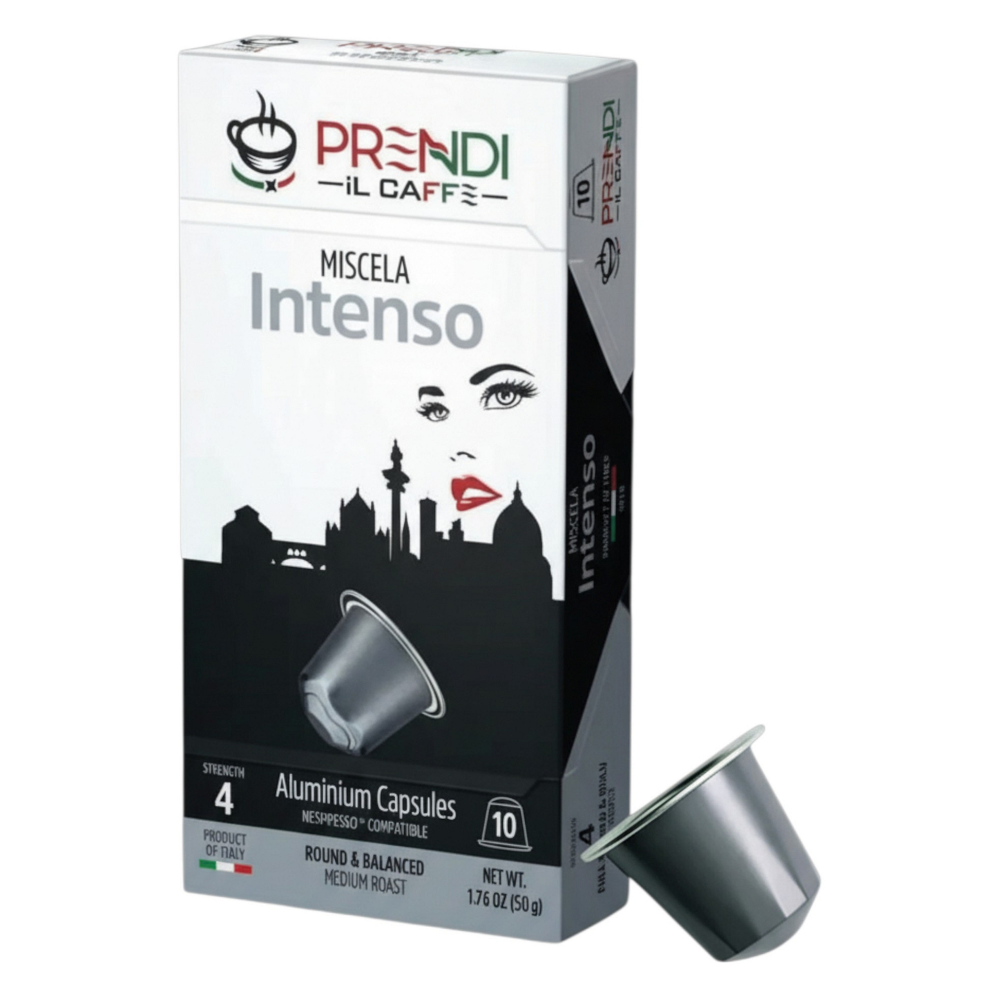 PRENDI | Aluminium Coffee Capsules | Nespresso® Original Compatible | Box of 10