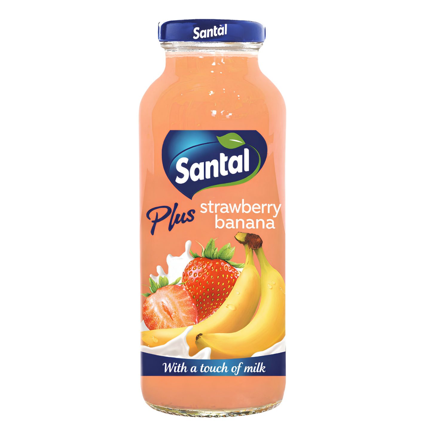 SANTAL 250ML | Strawberry Banana Drink | Glass Bottle