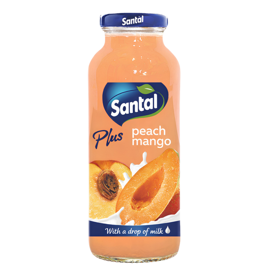 SANTAL 250ML | Peach Mango Drink | Glass Bottle