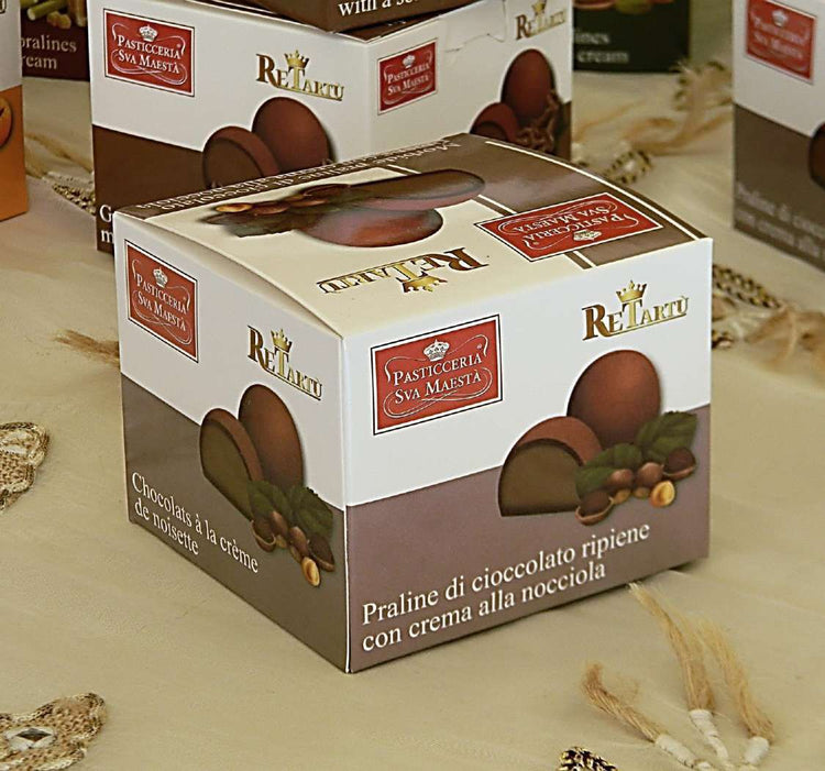 Chocolate Pralines Filled with Coffee Cream (100g, Pack of 12, Individually Wrapped)