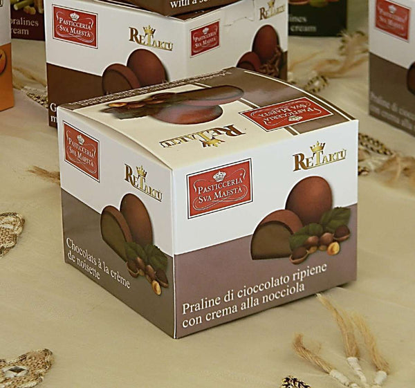 Chocolate Pralines Filled with Hazelnut Cream (100g, Pack of 12, Individually Wrapped)