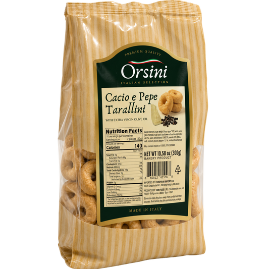 Orsini Cacio & Pepe Tarallini with Extra Virgin Olive Oil — 300g