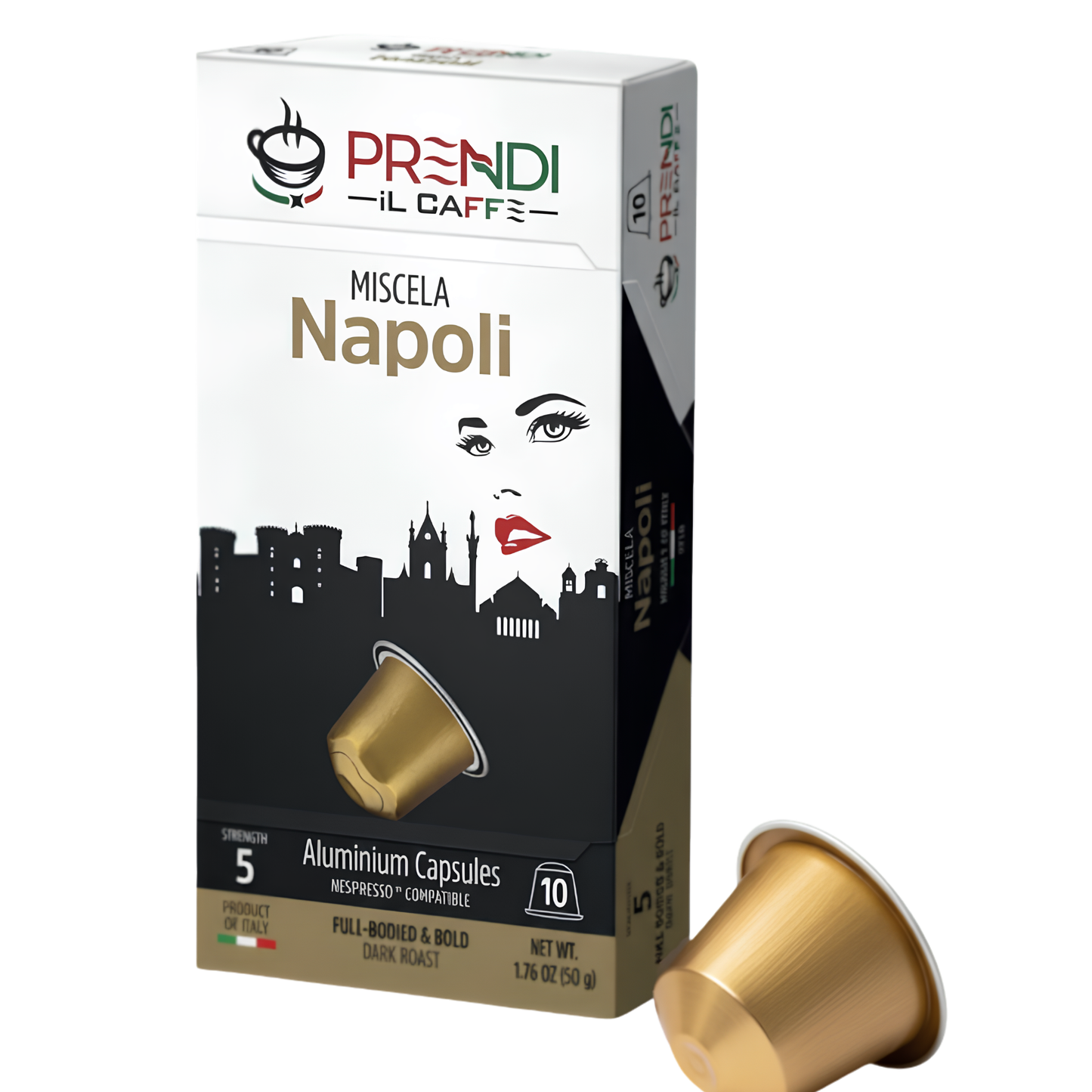PRENDI | Aluminium Coffee Capsules | Nespresso® Original Compatible | Box of 10