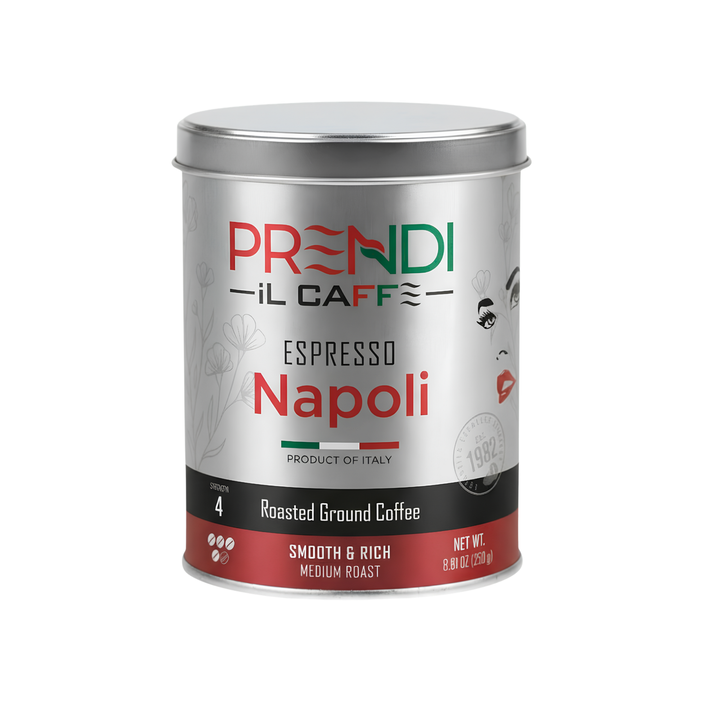 PRENDI | Ground Espresso Coffee | 250g (8.8 oz) Tin