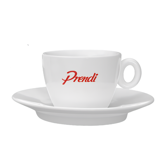 PRENDI | Porcelain Cappuccino Cup & Saucer | Made in Italy
