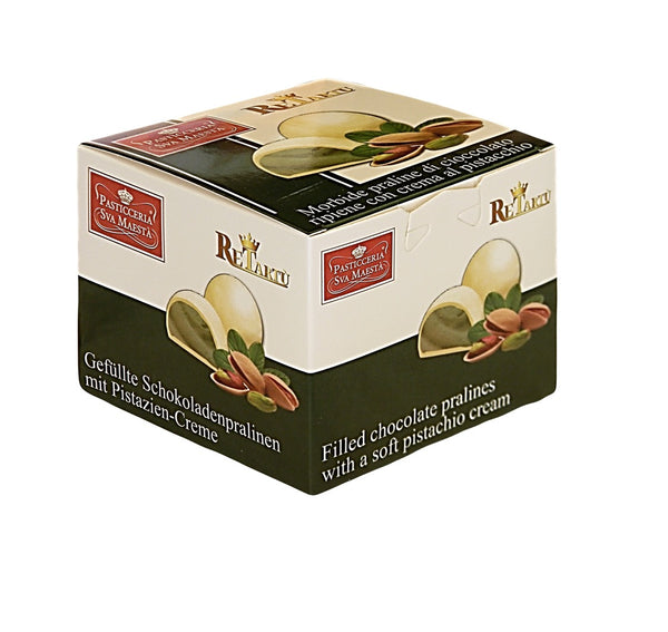 Chocolate Pralines Filled with Pistachio Cream (100g, Pack of 12, Individually Wrapped)