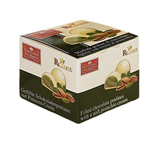 Chocolate Pralines Filled with Pistachio Cream (100g, Pack of 12, Individually Wrapped)